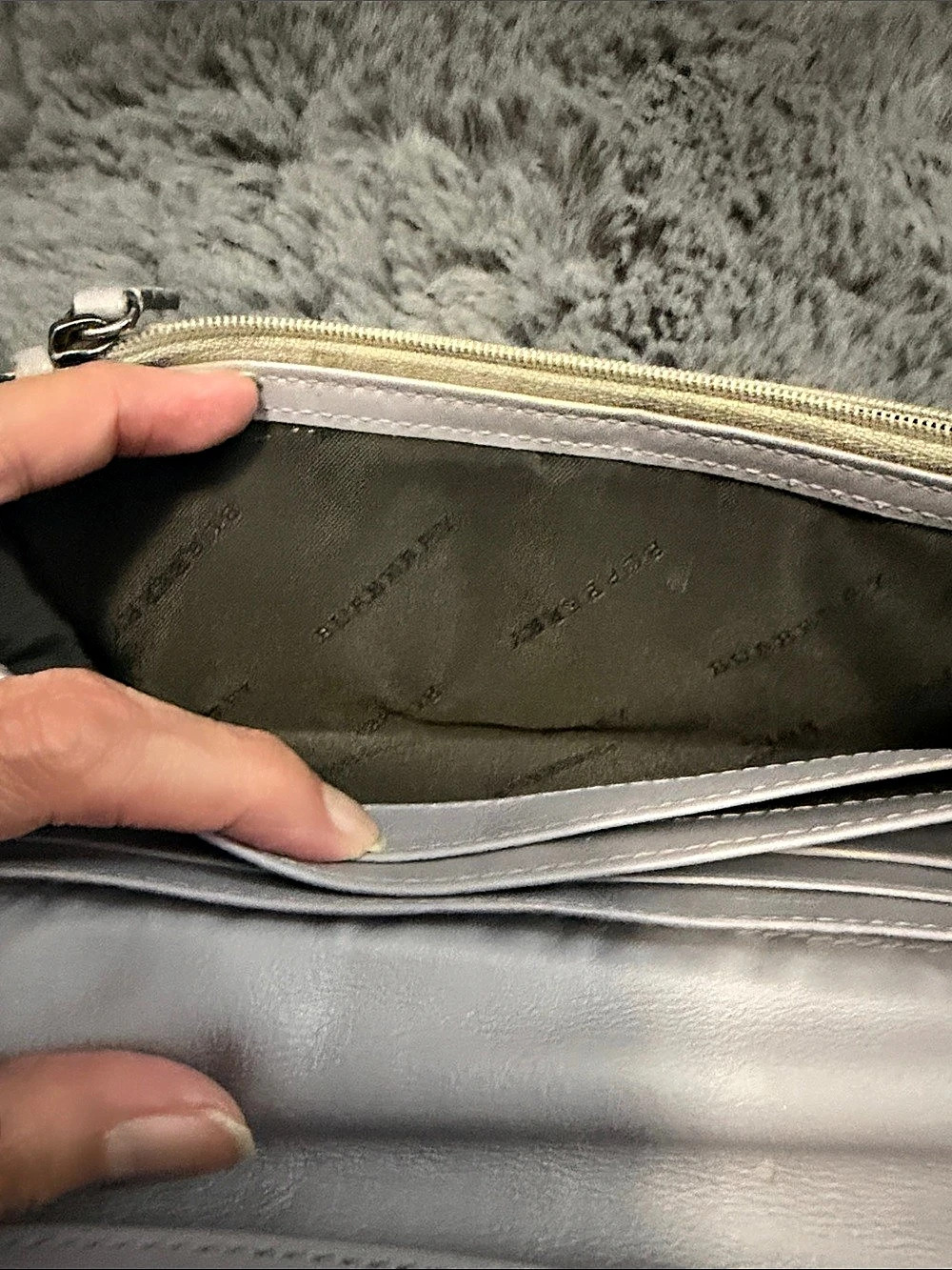Burberry House Check Continental Wallet Plaid Gray & Brown - Picture 4 of 6